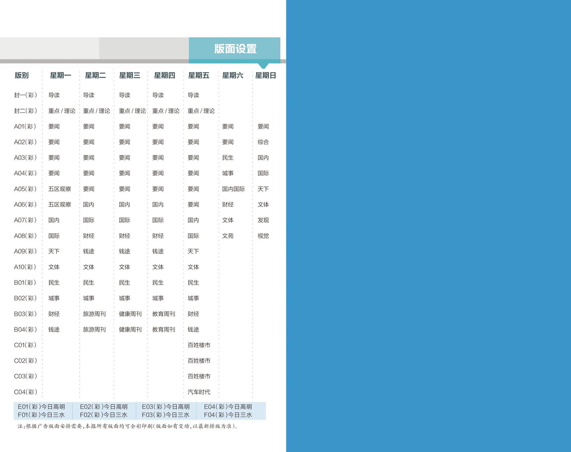 2018年佛山日报广告刊例